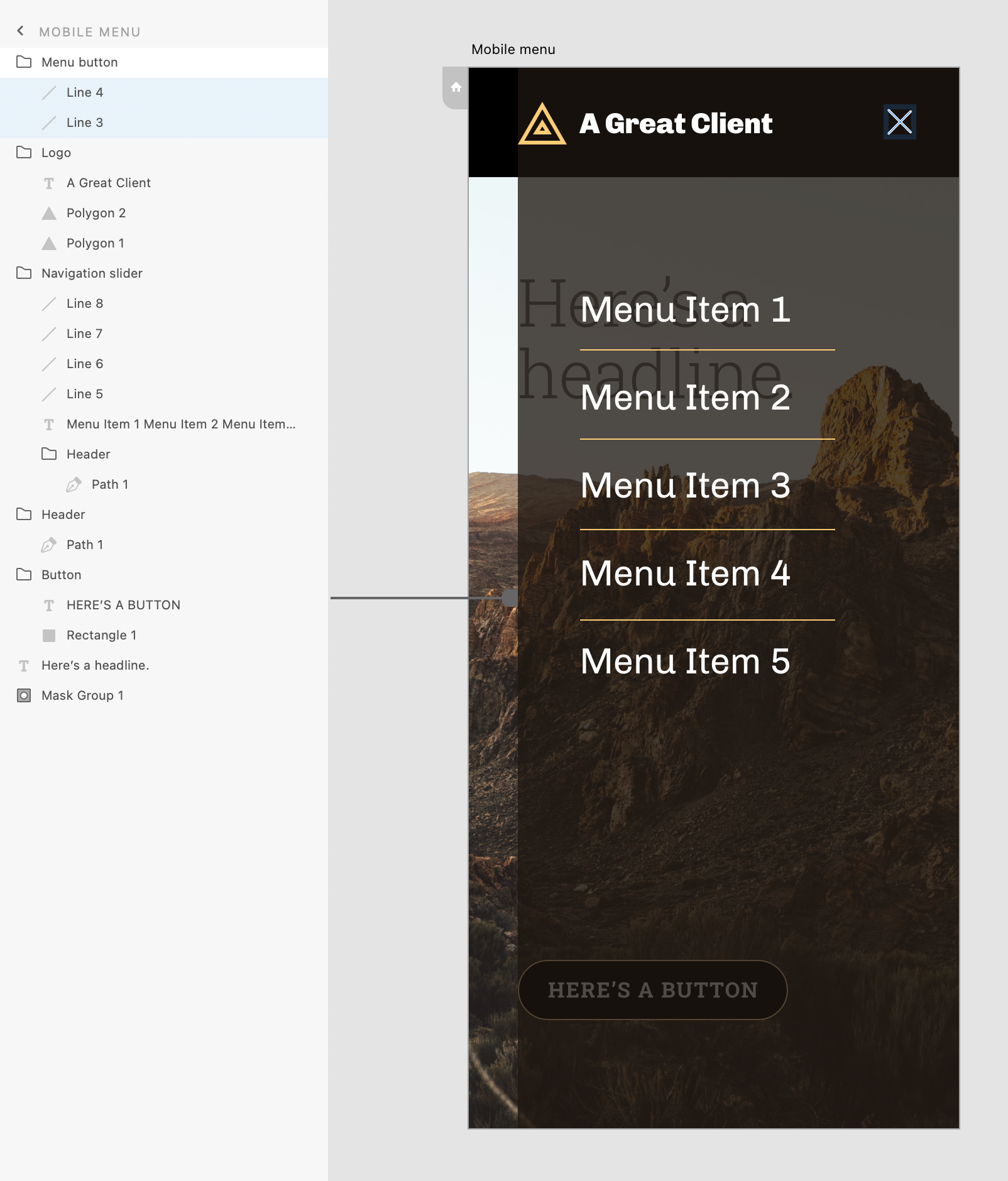 menu button lines